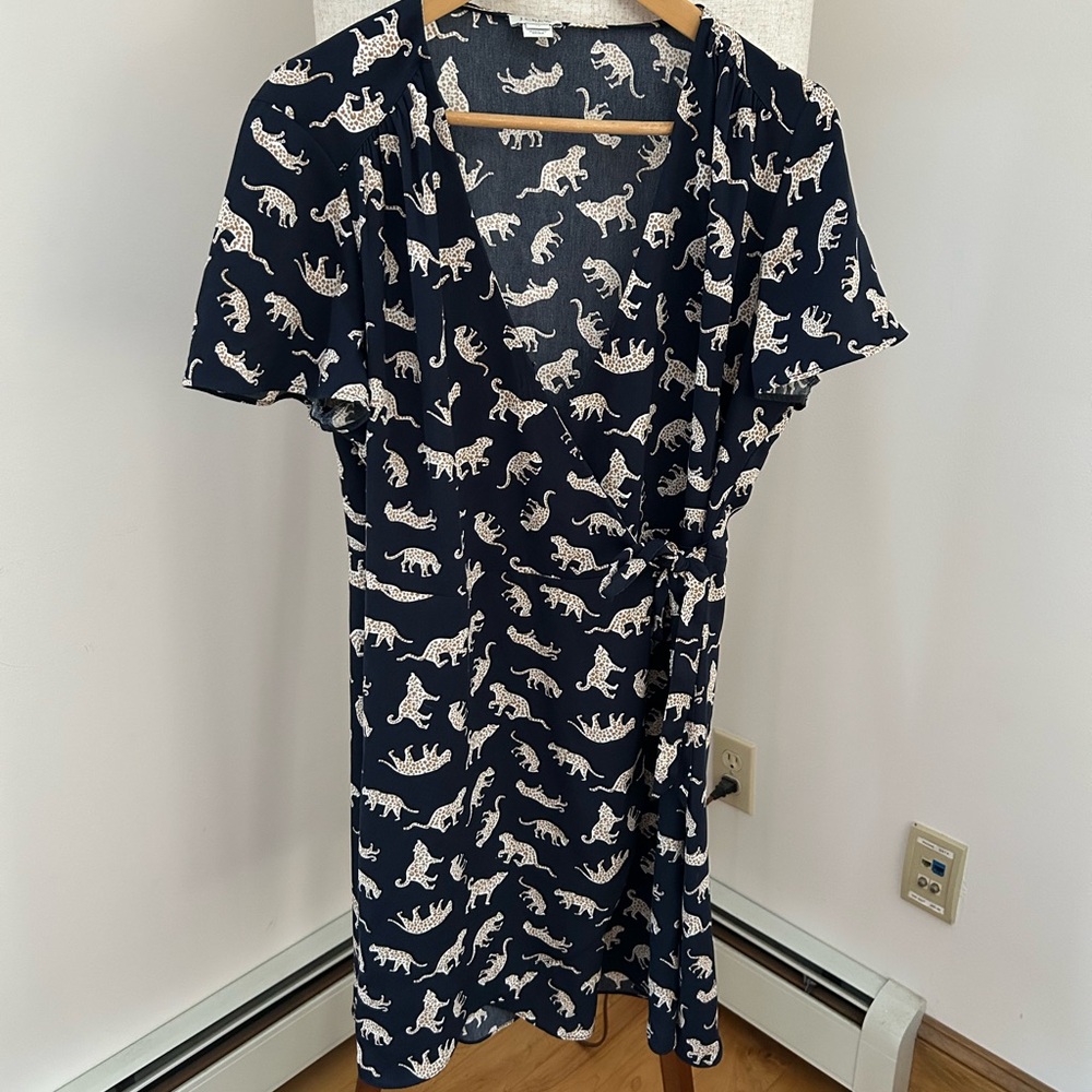 EUC J.Crew Factory Leopard Wrap Dress